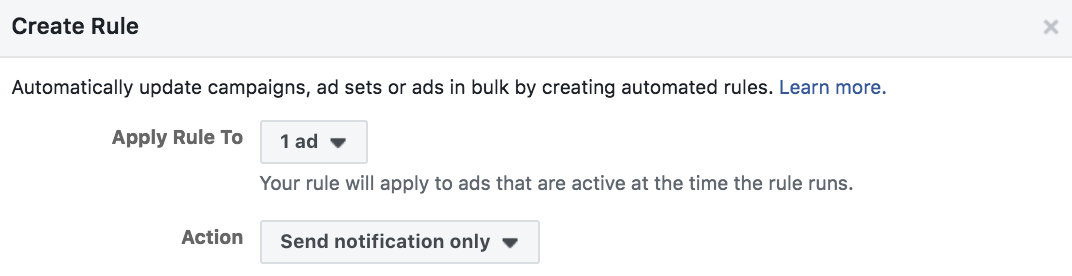 Facebook Ads Custom Notifications
