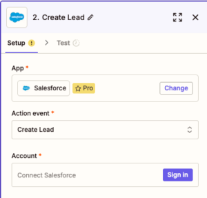 connecting salesforce in zapier