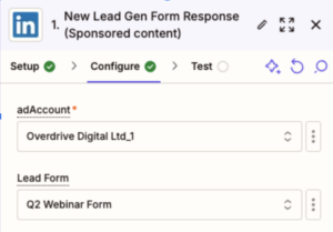 LinkedIn Zapier integration